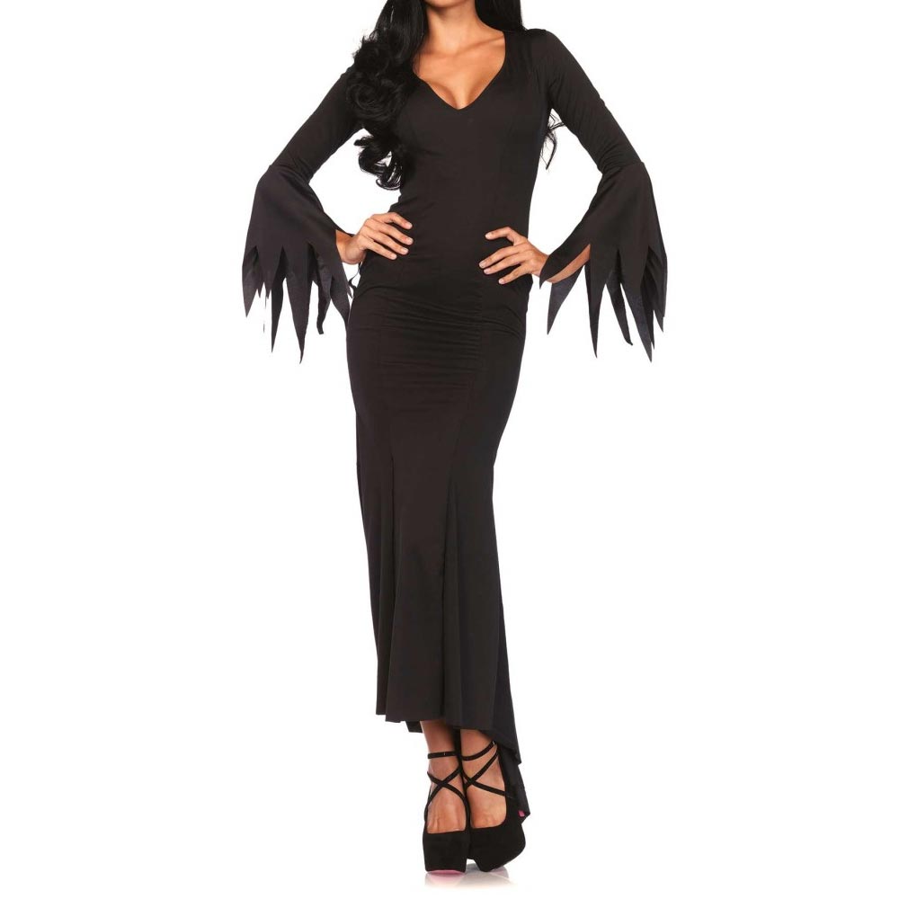 Leg Avenue - Floor Length Gothic Kostuum jurk - Zwart